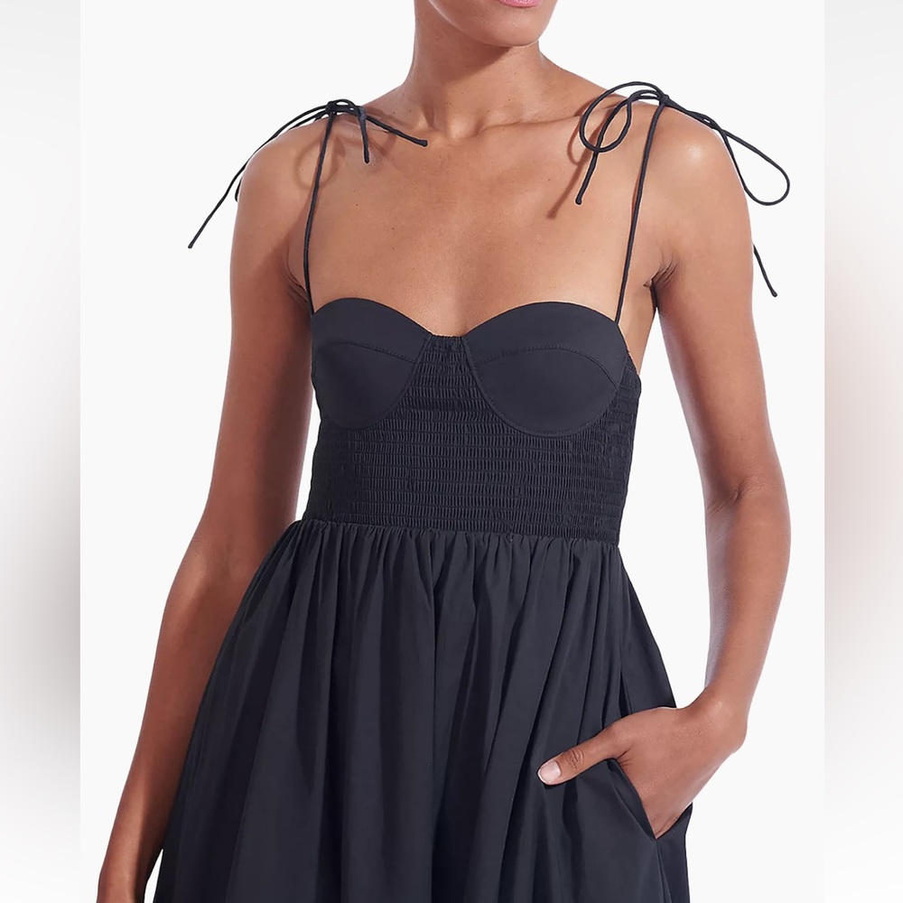 STAUD Maxi Landry dress in black NWT - Picture 5 of 7